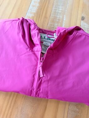 Vintage L.L. Bean PINK Hooded Rain Jacket, Waterproof, Womens XL {SEE PHOTOS}